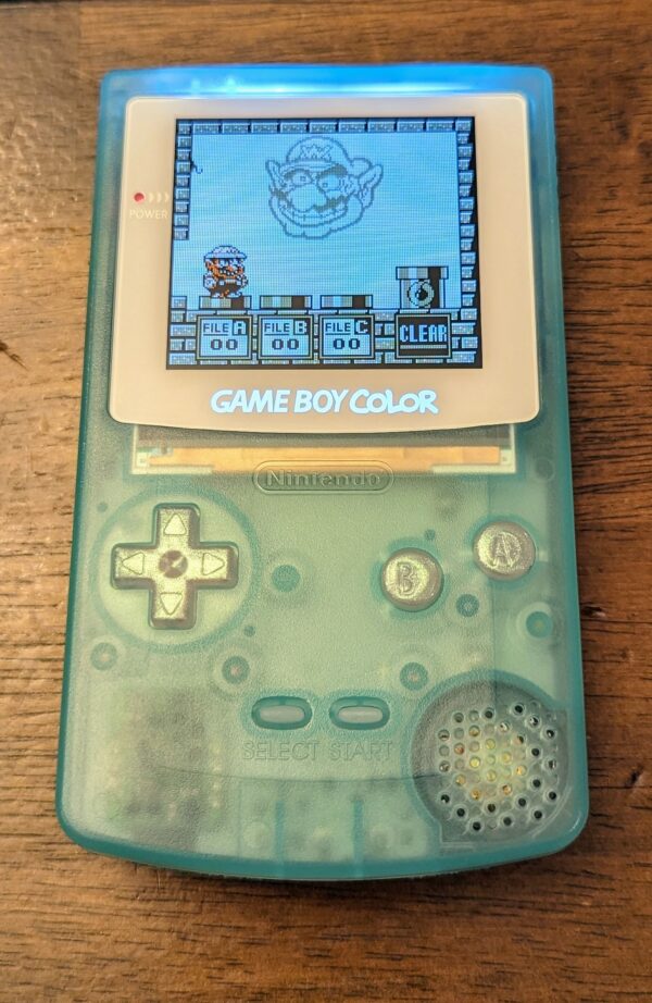 Custom Crystal GameBoy Color with IPS Screen Upgrade